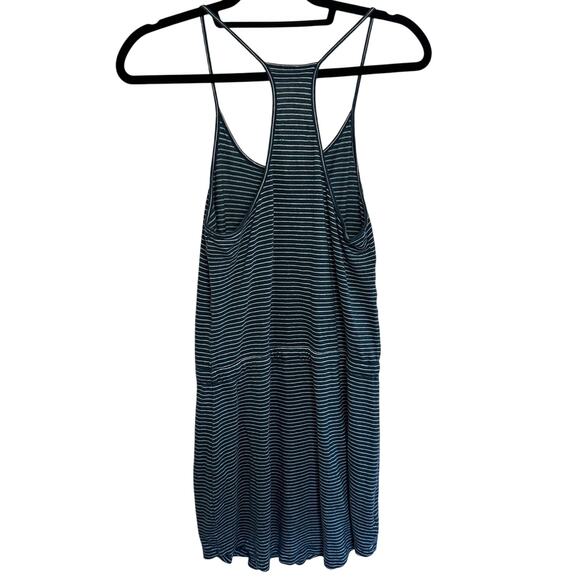 Lou & Gray green linen blend striped racerback dress size small - Picture 3 of 6